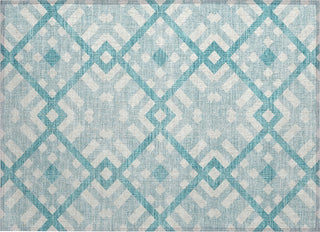 Piper Looms Chantille Geometric ACN616 Teal Area Rug