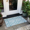 Piper Looms Chantille Geometric ACN616 Teal Area Rug