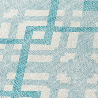 Piper Looms Chantille Geometric ACN616 Teal Area Rug