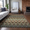 Piper Looms Chantille Southwest ACN617 Taupe Area Rug Lifestyle Image Feature