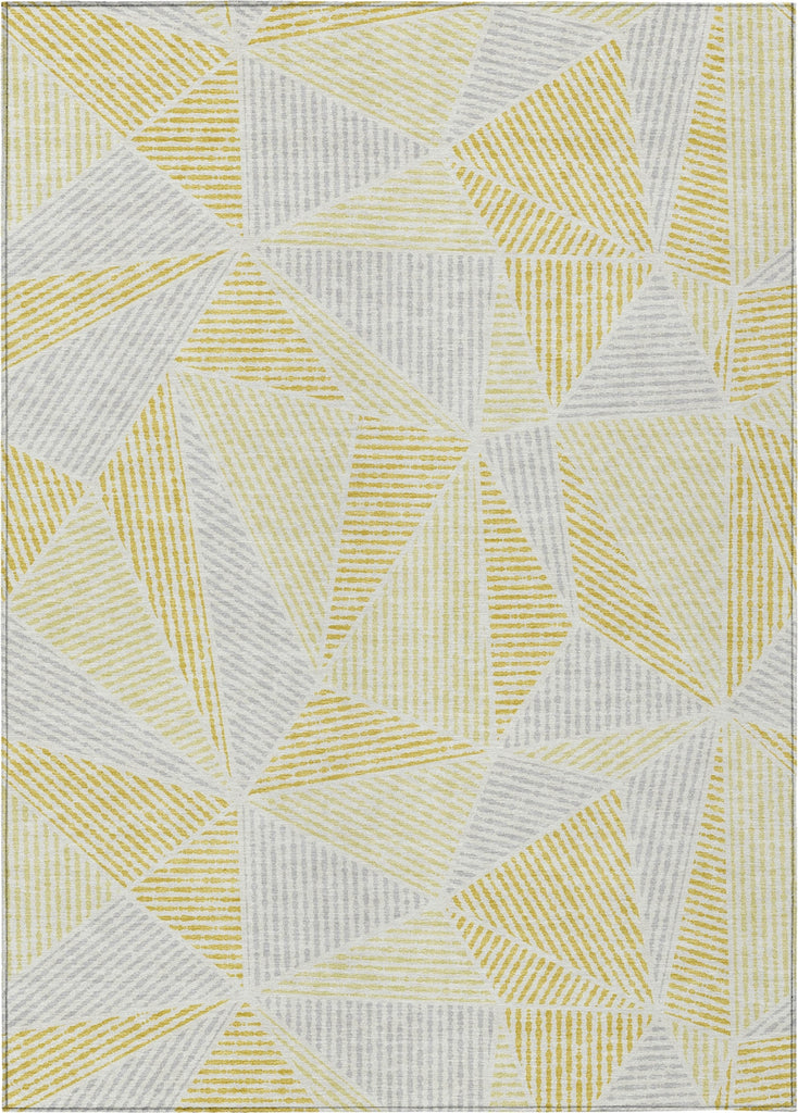 Piper Looms Chantille Geometric ACN618 Gold Area Rug