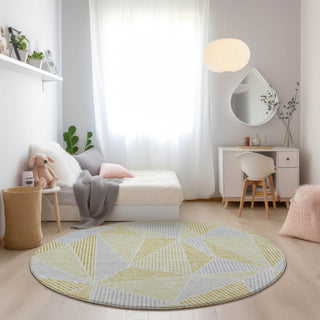 Piper Looms Chantille Geometric ACN618 Gold Area Rug