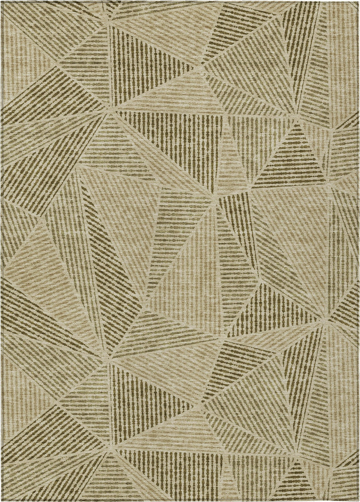 Piper Looms Chantille Geometric ACN618 Khaki Area Rug