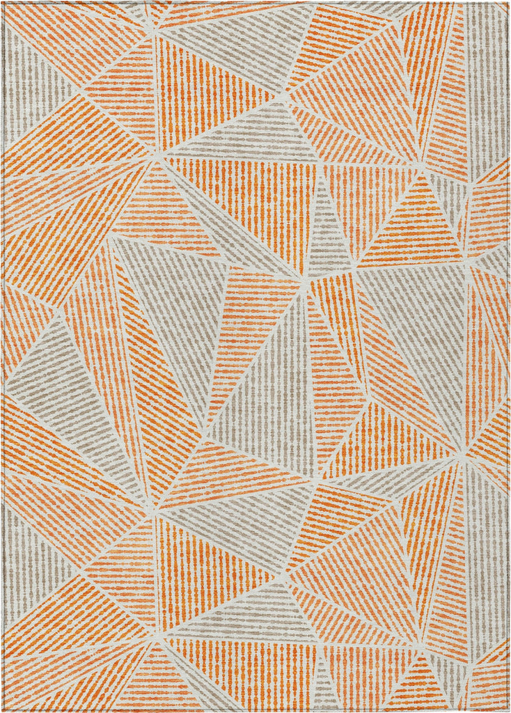 Piper Looms Chantille Geometric ACN618 Orange Area Rug