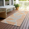 Piper Looms Chantille Geometric ACN618 Orange Area Rug