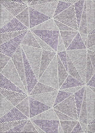 Piper Looms Chantille Geometric ACN618 Purple Area Rug