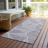 Piper Looms Chantille Geometric ACN618 Purple Area Rug