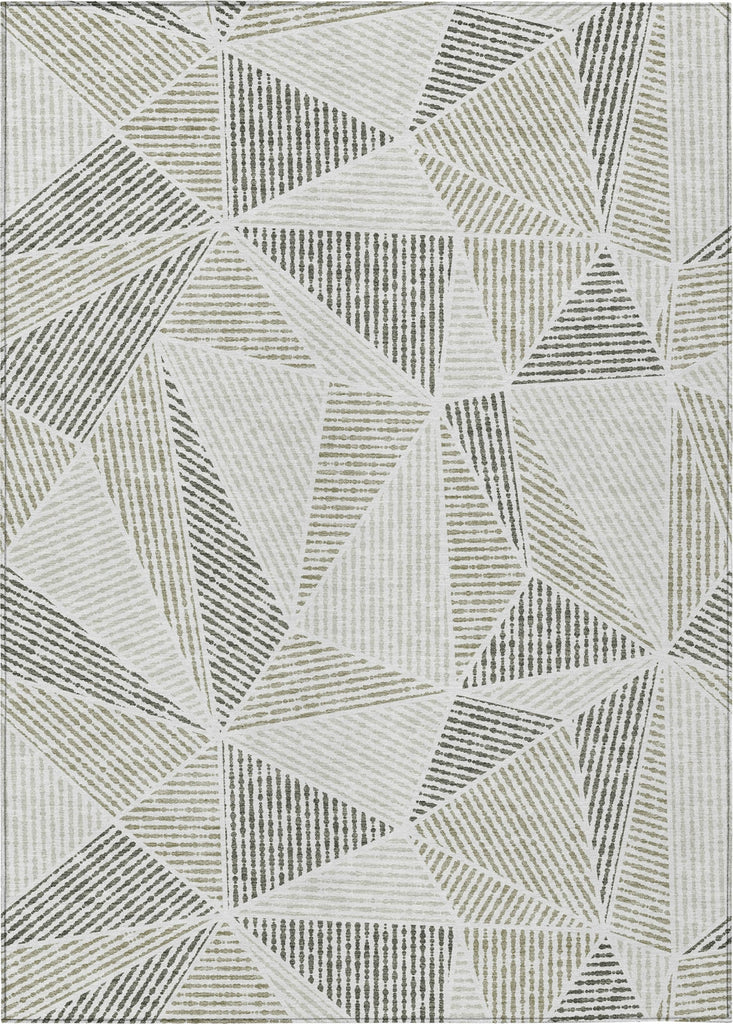 Piper Looms Chantille Geometric ACN618 Taupe Area Rug