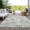 Piper Looms Chantille Geometric ACN618 Taupe Area Rug