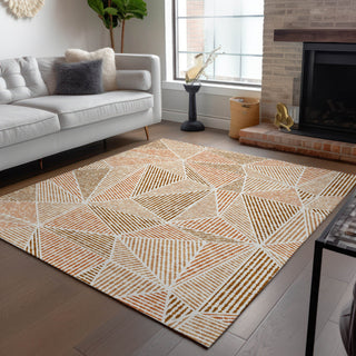 Piper Looms Chantille Geometric ACN618 Terracotta Area Rug