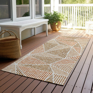 Piper Looms Chantille Geometric ACN618 Terracotta Area Rug