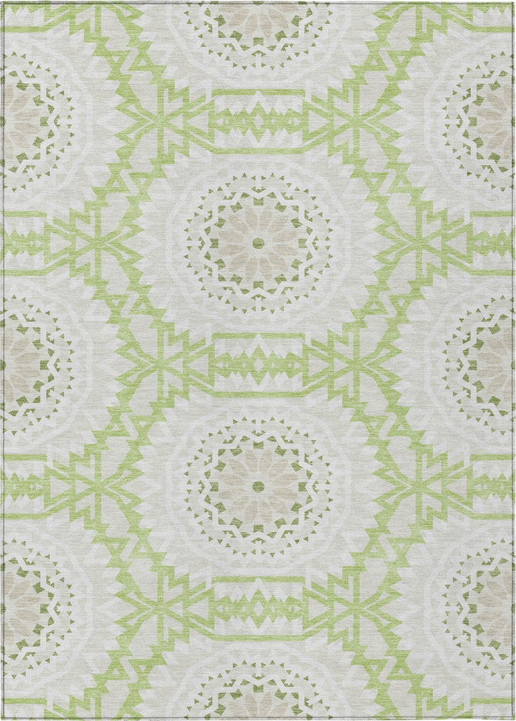 Piper Looms Chantille Circles ACN619 Aloe Area Rug