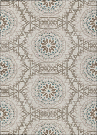 Piper Looms Chantille Circles ACN619 Beige Area Rug