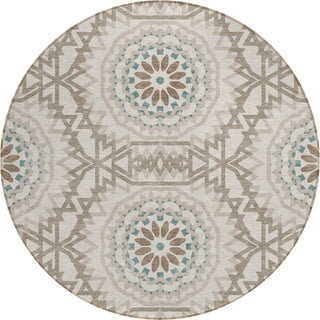 Piper Looms Chantille Circles ACN619 Beige Area Rug