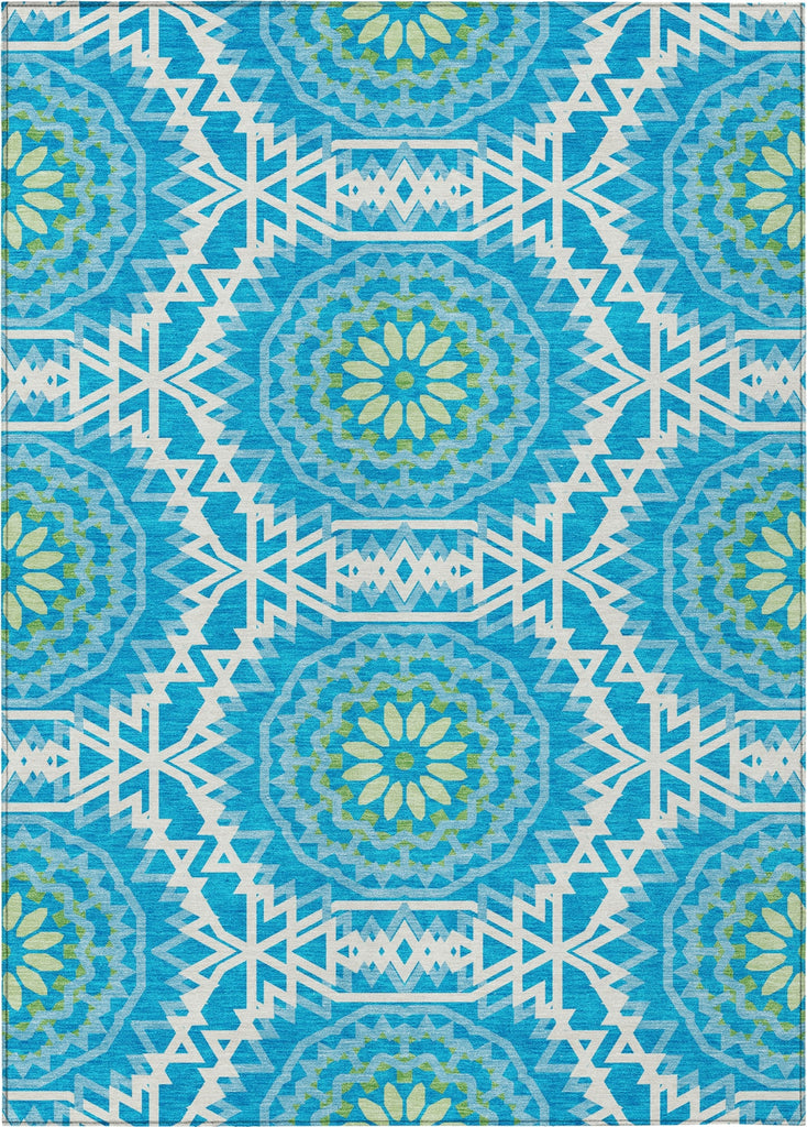 Piper Looms Chantille Circles ACN619 Blue Area Rug