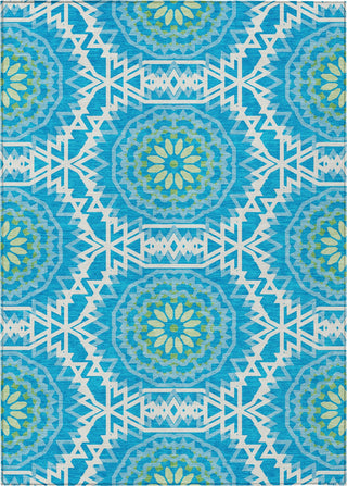 Piper Looms Chantille Circles ACN619 Blue Area Rug