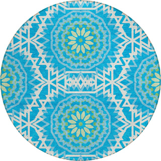 Piper Looms Chantille Circles ACN619 Blue Area Rug