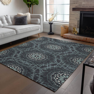 Piper Looms Chantille Circles ACN619 Charcoal Area Rug