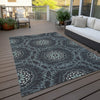 Piper Looms Chantille Circles ACN619 Charcoal Area Rug