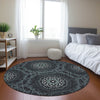 Piper Looms Chantille Circles ACN619 Charcoal Area Rug