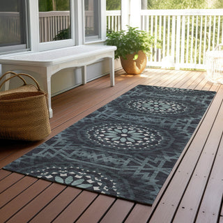 Piper Looms Chantille Circles ACN619 Charcoal Area Rug