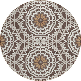 Piper Looms Chantille Circles ACN619 Chocolate Area Rug