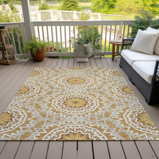 Piper Looms Chantille Circles ACN619 Gold Area Rug