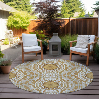 Piper Looms Chantille Circles ACN619 Gold Area Rug