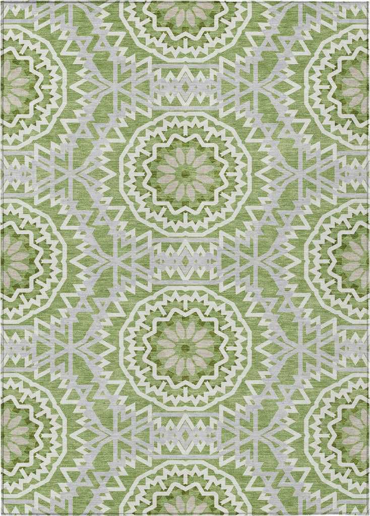 Piper Looms Chantille Circles ACN619 Green Area Rug