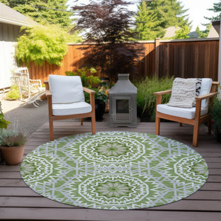 Piper Looms Chantille Circles ACN619 Green Area Rug