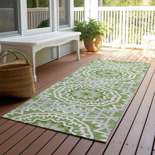 Piper Looms Chantille Circles ACN619 Green Area Rug