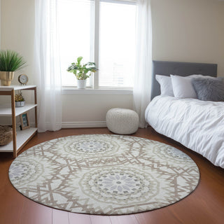 Piper Looms Chantille Circles ACN619 Ivory Area Rug