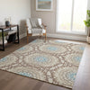 Piper Looms Chantille Circles ACN619 Khaki Area Rug Lifestyle Image Feature