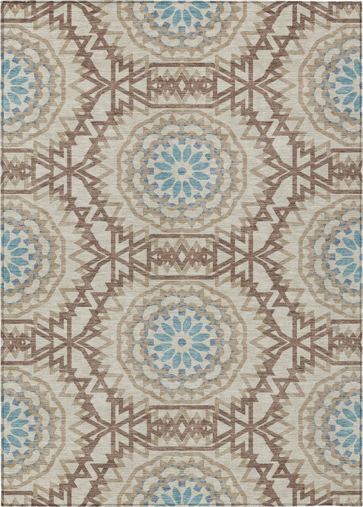 Piper Looms Chantille Circles ACN619 Khaki Area Rug