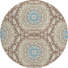 Piper Looms Chantille Circles ACN619 Khaki Area Rug