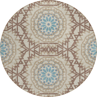 Piper Looms Chantille Circles ACN619 Khaki Area Rug