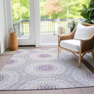 Piper Looms Chantille Circles ACN619 Lilac Area Rug