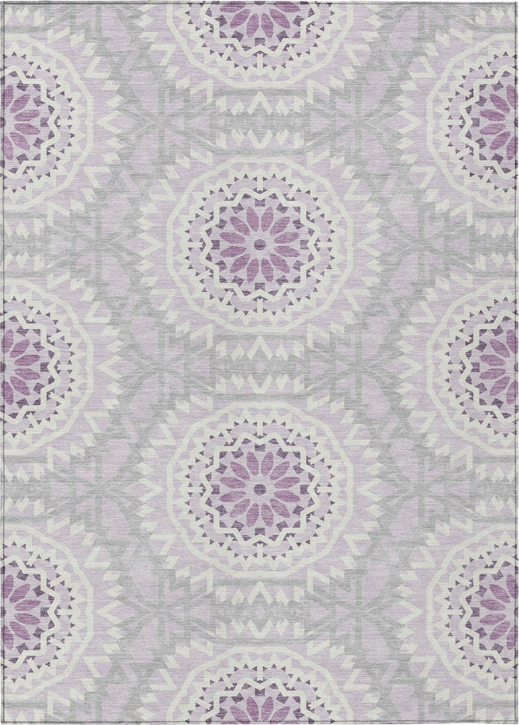 Piper Looms Chantille Circles ACN619 Lilac Area Rug