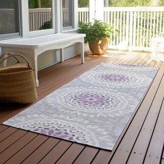 Piper Looms Chantille Circles ACN619 Lilac Area Rug