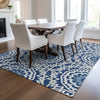 Piper Looms Chantille Circles ACN619 Navy Area Rug Lifestyle Image Feature