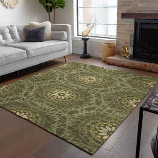 Piper Looms Chantille Circles ACN619 Olive Area Rug