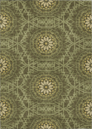 Piper Looms Chantille Circles ACN619 Olive Area Rug