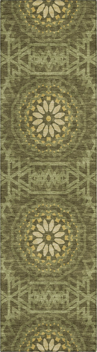 Piper Looms Chantille Circles ACN619 Olive Area Rug