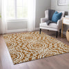 Piper Looms Chantille Circles ACN619 Paprika Area Rug Lifestyle Image Feature
