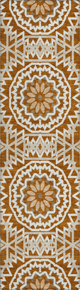 Piper Looms Chantille Circles ACN619 Paprika Area Rug