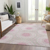 Piper Looms Chantille Circles ACN619 Pink Area Rug Lifestyle Image Feature