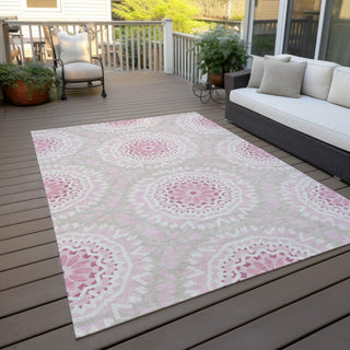 Piper Looms Chantille Circles ACN619 Pink Area Rug