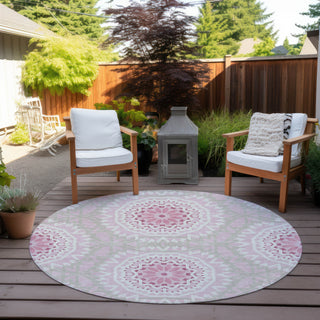 Piper Looms Chantille Circles ACN619 Pink Area Rug