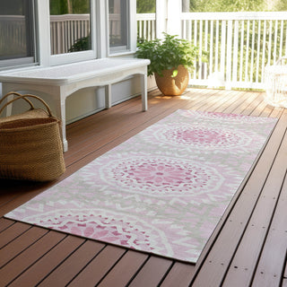 Piper Looms Chantille Circles ACN619 Pink Area Rug