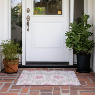 Piper Looms Chantille Circles ACN619 Pink Area Rug